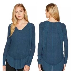 We the free navy waffle tunic